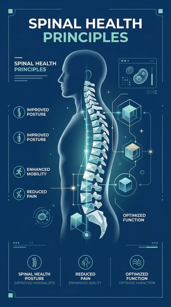 Diagram showing the integrated chiropractic and physiotherapy treatment model at Advance Physiotherapy Clinic.