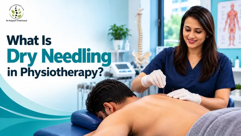 Physiotherapist performing dry needling treatment on a patient's upper back
